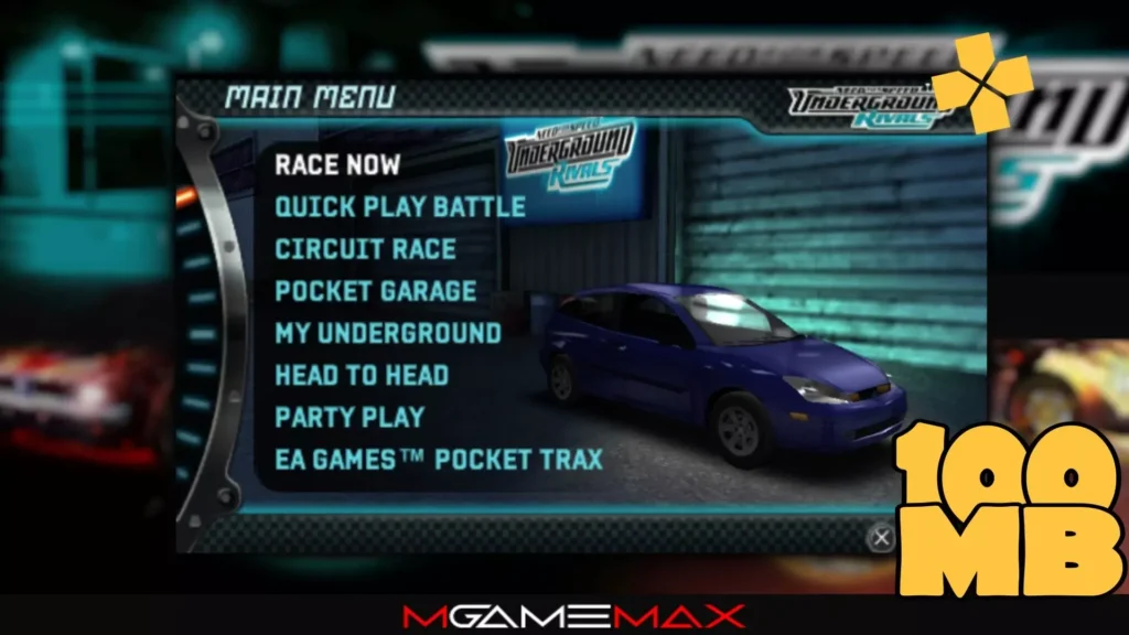 [100MB] Need For Speed Underground Rivals ISO PPSSPP Emulator – PSP APK ISO ROM highly compressed